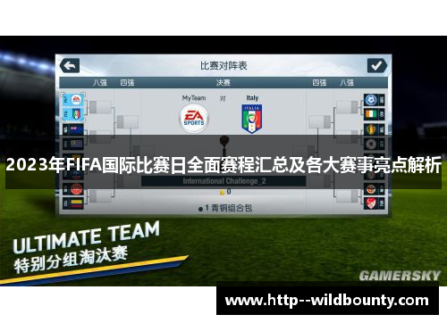 2023年FIFA国际比赛日全面赛程汇总及各大赛事亮点解析