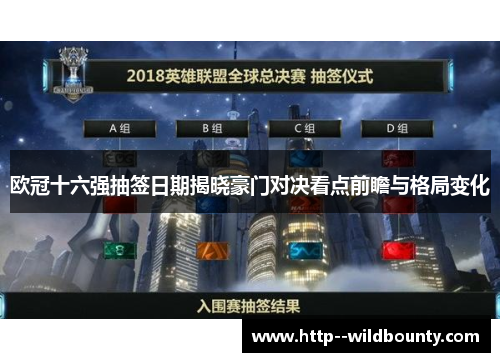 欧冠十六强抽签日期揭晓豪门对决看点前瞻与格局变化